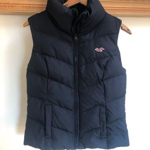 Hollister Navy Blue down vest